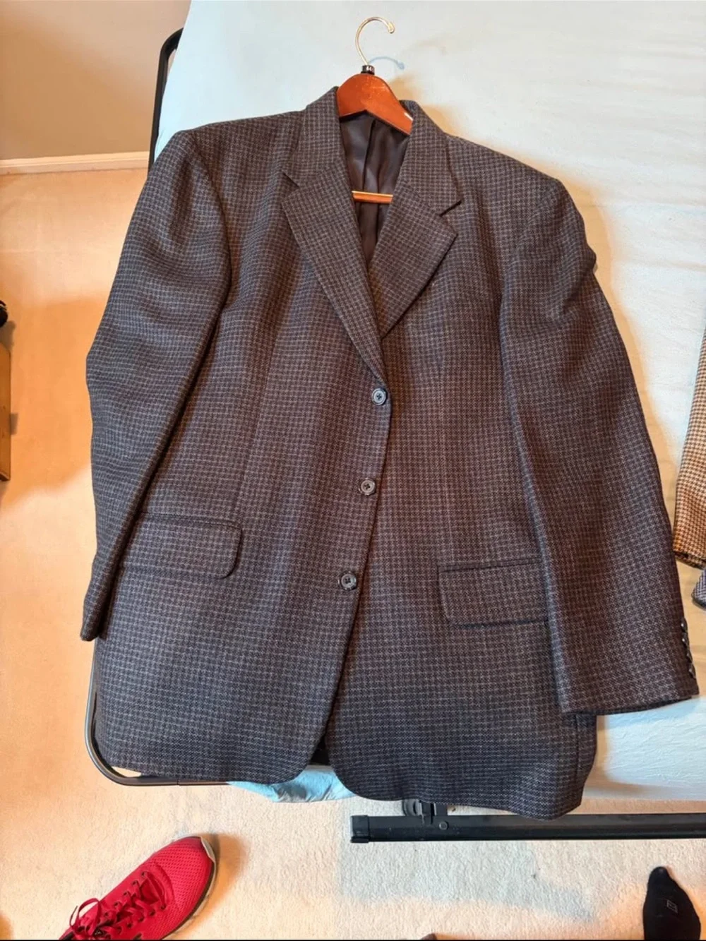 Oscar de la Renta Brown Houndstooth Men's Blazer